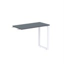Ver imagem 1 de Mesa Complemento MCP90/45P25TUB 90cm Industrial Grafito e Branco Cinza