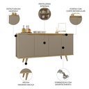 Ver imagem 3 de Buffet Aparador 160cm 4 Portas Pé Madeira Lady Fendi/hannover C14 - Mpozenato