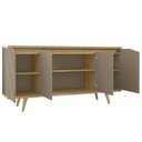 Ver imagem 6 de Buffet Aparador 160cm 4 Portas Pé Madeira Lady Fendi/hannover C14 - Mpozenato