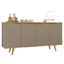 Ver imagem 2 de Buffet Aparador 160cm 4 Portas Pé Madeira Lady Fendi/hannover C14 - Mpozenato