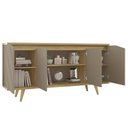 Ver imagem 5 de Buffet Aparador 160cm 4 Portas Pé Madeira Lady Fendi/hannover C14 - Mpozenato