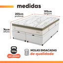 Ver imagem 3 de Cama Box Baú King Molas Ensacadas Euro Pillow Charlot 193x203x74cm Herval
