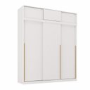 Ver imagem 2 de Guarda-Roupa Planejado 2 Peças 6 Portas de Correr Jade CabeCasa MadeiraOriginals Branco/Fosco