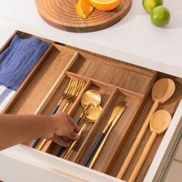 Porta Talheres Organizador de Gavetas Extensível 8 Espaços - 8