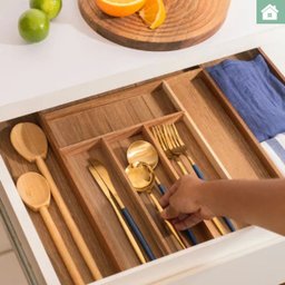 Porta Talheres Organizador de Gavetas Extensível 8 Espaços - 9