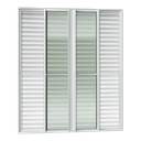 Ver imagem 1 de Porta Correr Venez. 6 Folhas Móv.210x200 Elite c/Fecho Autom V.Lis.Branco Brimak