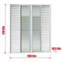 Ver imagem 4 de Porta Correr Venez. 6 Folhas Móv.210x200 Elite c/Fecho Autom V.Lis.Branco Brimak