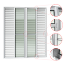 Ver imagem 3 de Porta Correr Venez. 6 Folhas Móv.210x200 Elite c/Fecho Autom V.Lis.Branco Brimak