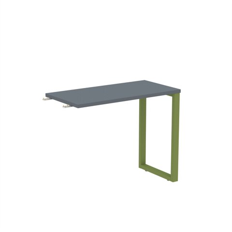 Mesa Complemento MCP90/45P25TUB 90cm Industrial Grafito e Verde Miró Cinza