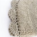 Ver imagem 4 de Jogo de Tapete Crochê Dupla Face Oval para Banheiro 50x80cm - Bege Fend