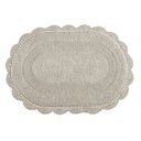 Ver imagem 1 de Jogo de Tapete Crochê Dupla Face Oval para Banheiro 50x80cm - Bege Fend