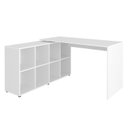 Ver imagem 4 de Conjunto 2 Peças com Escrivaninha em L e Gaveteiro Bit Organizador com Chave 4 Gavetas 8 Nichos 135C 100% MDF
