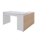 Ver imagem 6 de Conjunto 2 Peças com Escrivaninha em L e Gaveteiro Bit Organizador com Chave 4 Gavetas 8 Nichos 135C 100% MDF
