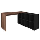 Ver imagem 3 de Conjunto 2 Peças com Escrivaninha em L e Gaveteiro Bit Organizador com Chave 4 Gavetas 8 Nichos 135C 100% MDF