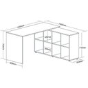 Ver imagem 7 de Conjunto 2 Peças com Escrivaninha em L e Gaveteiro Bit Organizador com Chave 4 Gavetas 8 Nichos 135C 100% MDF