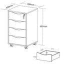 Ver imagem 6 de Conjunto 2 Peças com Escrivaninha em L e Gaveteiro Bit Organizador com Chave 4 Gavetas 8 Nichos 135C 100% MDF
