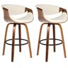 Kit 2 Banqueta para Cozinha Giratória Base de Madeira com Apoio Nicole - 1