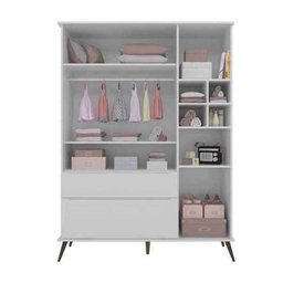 Guarda-Roupa Infantil Melinda Branco 100% MDF 3 Portas e 2 Gavetas - Phoenix Baby - 2