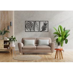 Quadro Natureza Decorativo Folhagem Enfeite Placas Vazado - 3