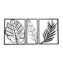 Quadro Natureza Decorativo Folhagem Enfeite Placas Vazado - 6