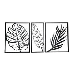 Quadro Natureza Decorativo Folhagem Enfeite Placas Vazado - 5