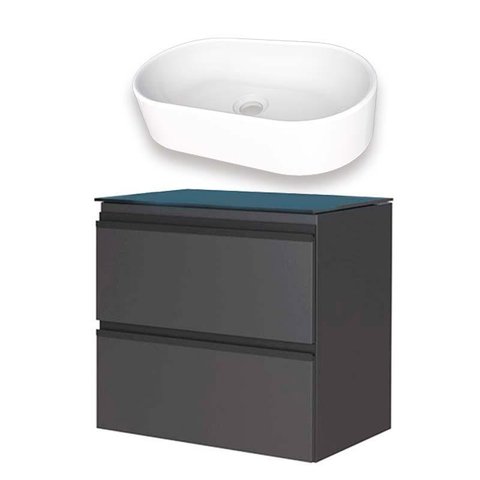 Gabinete Para Banheiro Gaia 60 com Cuba Nimbus Cozimax Preto