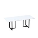Ver imagem 1 de Mesa de Reunião Retangular 200x90cm MR2000P25TUB Branco/Preto