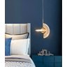 Luminária Pendente Teto Led Redonda Moderna Dourada Cabeceira Lavabo Banheiro Sala Quarto - 3