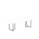 Ver imagem 1 de Mesa de Reunião Retangular 200x90cm MR2000P25TUB Branco/Cinza