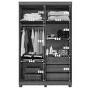 Ver imagem 6 de Guarda Roupa Itália 4 Portas 3 Gavetas 5 Prateleiras - Benetil