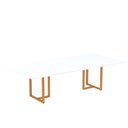 Ver imagem 1 de Mesa de Reunião Retangular 200x90cm MR2000P25TUB Branco/Laranja Picasso