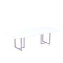 Ver imagem 1 de Mesa de Reunião Retangular 200x90cm MR2000P25TUB Branco/Lilás