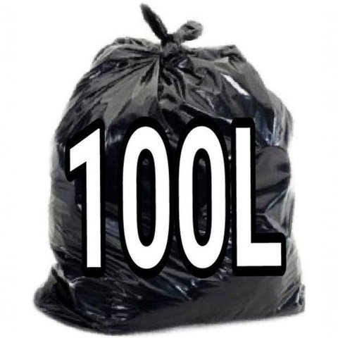 Sacos de Lixo 100 Litros Preto 300 Unidades Resistentes