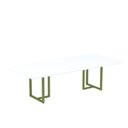 Ver imagem 1 de Mesa de Reunião Retangular 200x90cm MR2000P25TUB Branco/Verde Miró