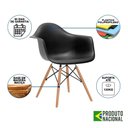 Ver imagem 4 de Mesa Jantar Industrial Retangular Preta 137X90Cm Base V Ferro Branco C/6 Poltronas Preta Mad Preto
