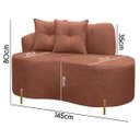 Ver imagem 6 de Sofá Namoradeira Orgânico Grécia 2 Lugares 145cm Bouclê:bouclê Terracota
