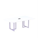 Ver imagem 1 de Mesa de Reunião Retangular com Power Box 200x90cm MR2000P25TUB Branco/Lilás