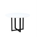 Ver imagem 1 de Mesa de Reunião Redonda 100cm MRR1100P25TUB Branco/Preto