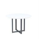 Ver imagem 1 de Mesa de Reunião Redonda 100cm MRR1100P25TUB Branco/Grafito
