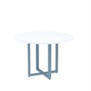 Ver imagem 1 de Mesa de Reunião Redonda 100cm MRR1100P25TUB Branco/Azul Dali