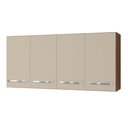 Ver imagem 1 de Armário Aéreo Cozinha Marah 118cm 04 Portas Savana Off White - Desk Design