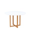 Ver imagem 1 de Mesa de Reunião Redonda 100cm MRR1100P25TUB Branco/Laranja Picasso