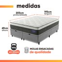 Ver imagem 4 de Cama Box Baú Colchão King Molas Ensacadas Euro In Atlantic 193x203x69cm