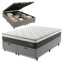 Ver imagem 1 de Cama Box Baú Colchão King Molas Ensacadas Euro In Atlantic 193x203x69cm