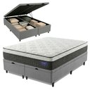Ver imagem 2 de Cama Box Baú Colchão King Molas Ensacadas Euro In Atlantic 193x203x69cm