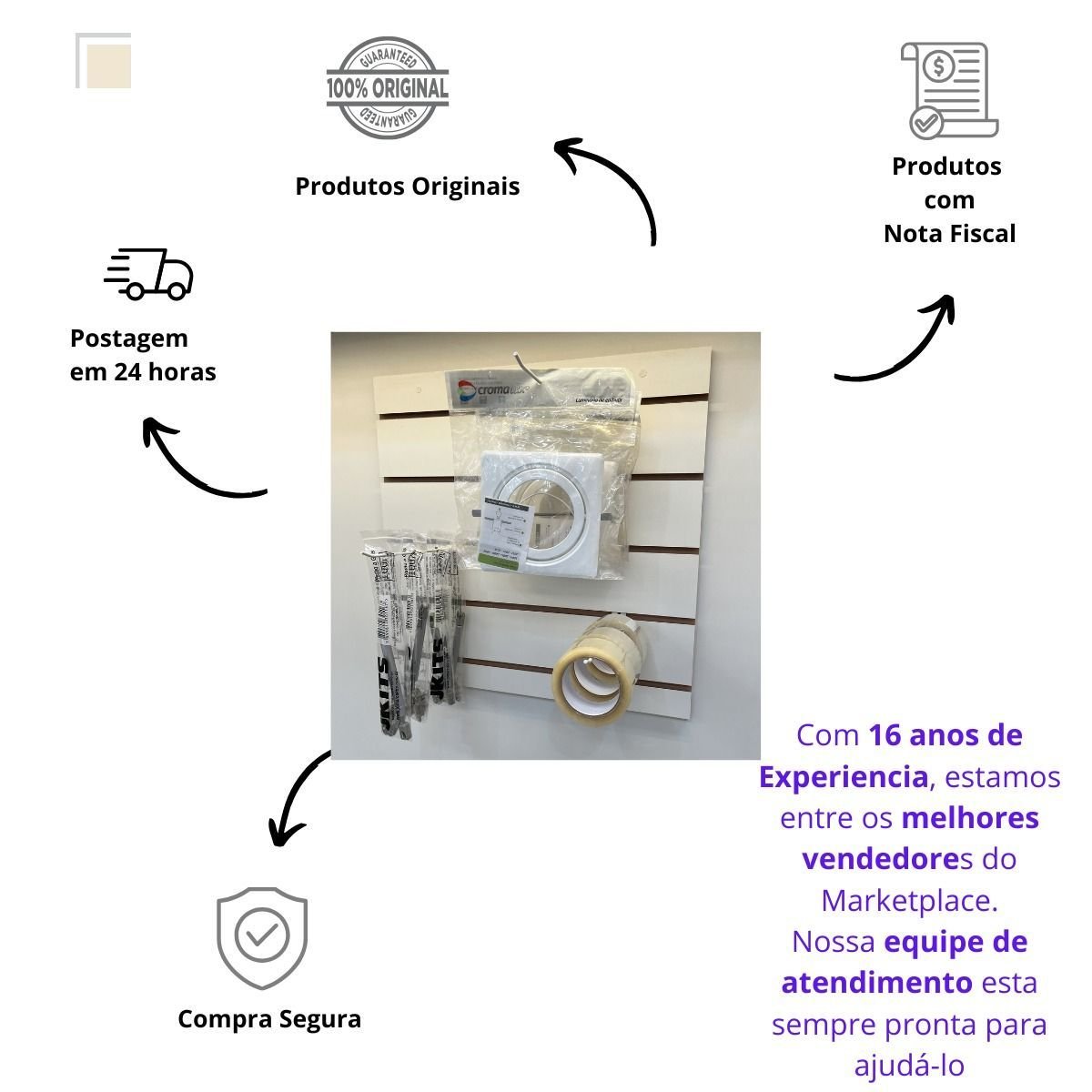 Painel Canaletado em Mdf para Parede Inteligente 0,60x0,60m - 7
