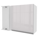 Ver imagem 1 de Armário Aéreo de Canto Madesa Acordes 100% MDF 1 Porta Branco Brilho Cor:Branco