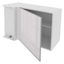 Ver imagem 4 de Armário Aéreo de Canto Madesa Acordes 100% MDF 1 Porta Branco Brilho Cor:Branco
