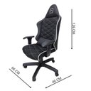 Ver imagem 3 de Cadeira Escritório Gamer Corino com Relax Preto/Branco