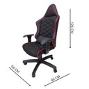 Ver imagem 3 de Cadeira Escritório Gamer Corino com Relax Preto/Vermelho